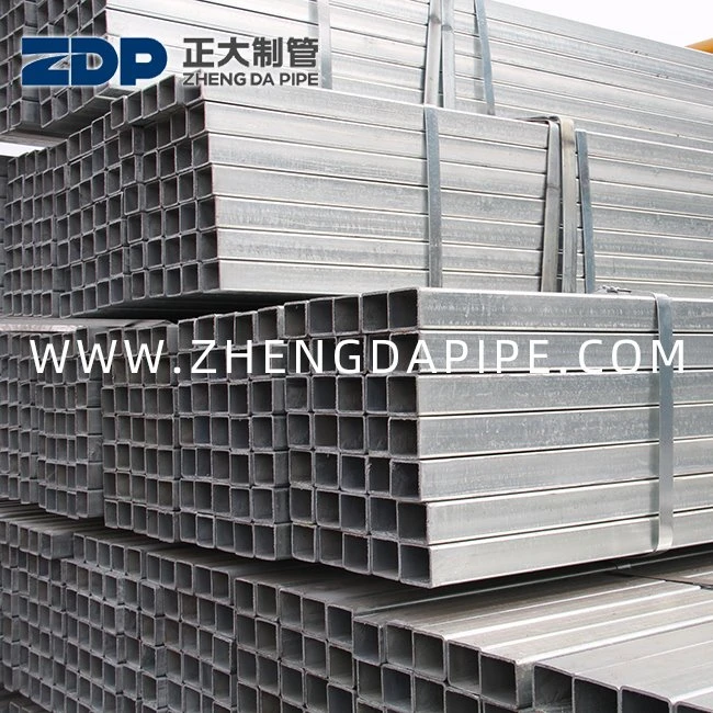 20X40 200X400 GI rectangular de tubs d'acer